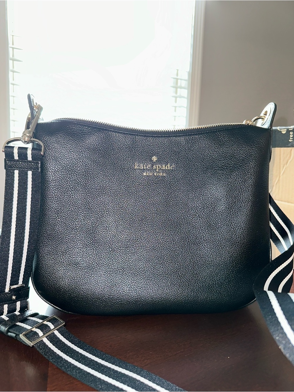 Kate Spade Rosie Black Pebbled Leather Crossbody Bag